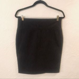 Charlotte Russe Dark Gray Stretch Pencil Skirt L | Work Office Career